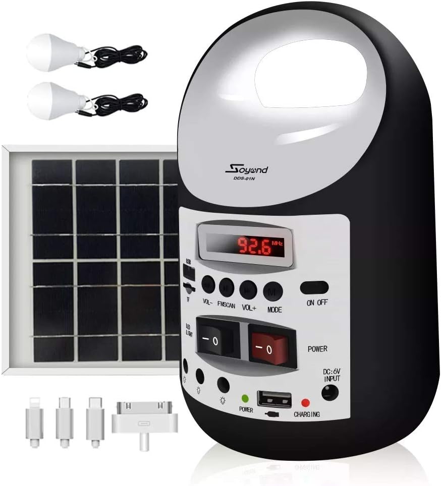 soyond Portable Solar Generator with Panel, Solar Powered Electric Generator Kit (Black)