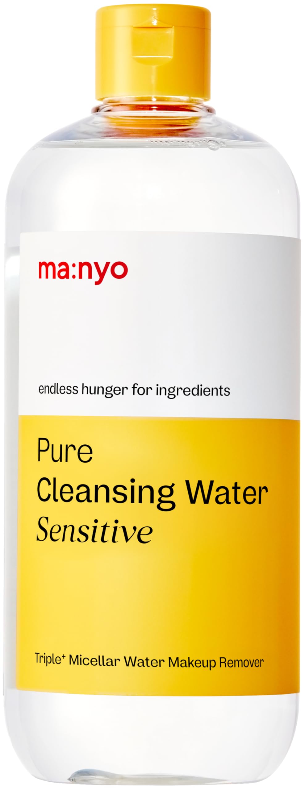 MANYO Pure Cleansing Water, Triple Micellar Technology for Sensitive Skin, Makeup Remover & Hydrating Cleanser, Korean Skincare 16.9 fl oz (500ml)