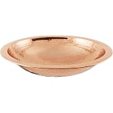 Hammered Copper Bowl w/Rim, Non-Threaded