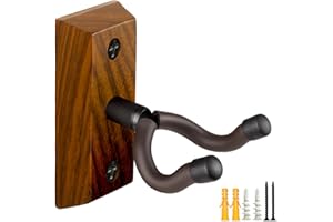 MUSO Guitar Wall Mount, Zebra Wood Guitar Hanger, U-Shaped Guitar Wall Hanger Mount, Guitar Holder Hook Stand Wall Mount Guitar Accessories for Acoustic, Electric Guitar, Banjo, Bass, Ukulele