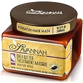 Savannah Hair Therapy Nourishing Deep Conditioning Hair Mask for Dry & Damaged Hair – Shea Butter Moisture & Repair for Soft, Shiny, Frizz-Free Hair – Chemically Treated, Wavy & Curly Hair, 16.9 fl oz