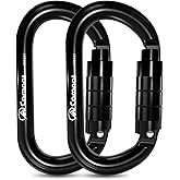 CAMNAL Heavy Duty Carabiner, 25kn(About 5620 lbs) Oval Carabiner Clip O-Shape Rock Climbing Carabiner Lightweight Caribeener for Climbing, Mountaineer, Aerial Work