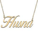 HUAN XUN Customized Custom Simple Any Name Necklace