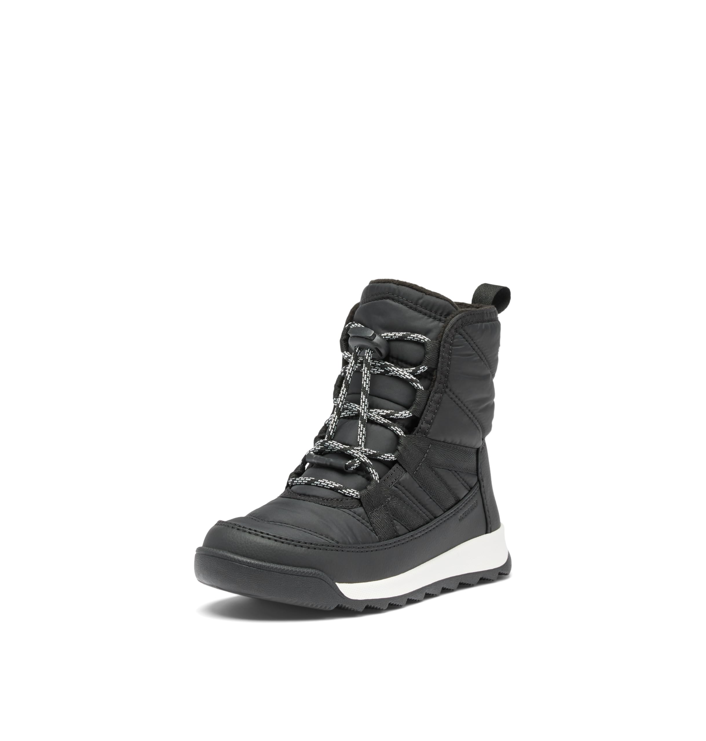 SOREL Children’s Whitney ll Plus Lace Waterproof Boot – Black, Sea Salt – 3