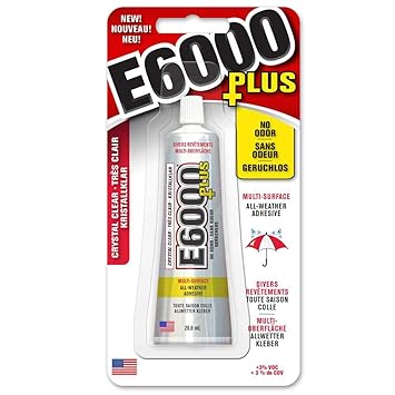 E6000 Plus Kleber und Schnipsspitze, für Stoff, Holz, Glas, Edelsteine, Perlen 26.6ml