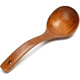 Mestolo in legno, Cucchiaio per zuppa di legno Cucchiaio per porridge, Cucchiaio in legno con manici lunghi, Cucchiaio per zuppa in legno da dessert per cucina
