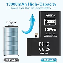 XYIRMCYF 13000mAh Super Capacity Battery Compatible