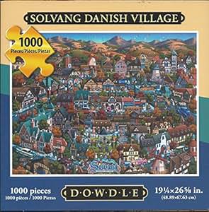 Amazon.com: Dowdle Folk Art Puzzle Solvang Danish Village ...