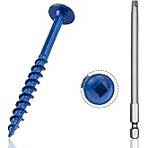 LUPANTER #8×2-1/2 Inch Pocket Hole Screws,300 Pcs,Wood Screws for Wood Working with Blue Coated,Square Drive Head…