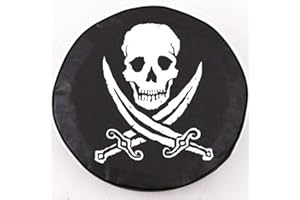 HBS Holland Bar Stool Co. 32 1/4 x 12 Jolly Roger (Rough) Tire Cover by The