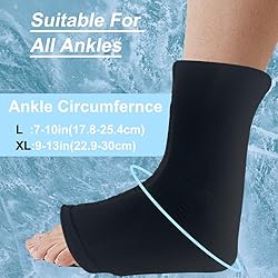 Ankle Ice Pack Wrap for Swelling, Reusable Ankles