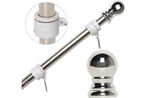 NELXINJO Flag Pole Kit for House - 6FT Stainless Steel Residential or Commercial Outdoor Flagpole with 2 No-Tangle Ball Bearing Rings (Flagpole Without Bracket)