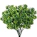 GTIDEA 4 Pcs Artificial Plants Outdoor Faux Greenery Stems Fake Plastic Plants for Bedroom Aesthetic Home Kictchen Office Wedding Table Centerpieces Décor(12.6 Inch)