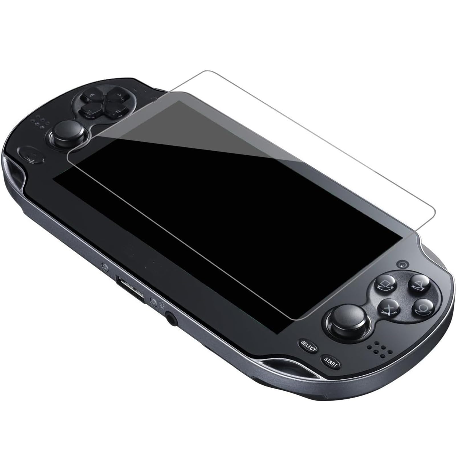 AKWOX 2 Front+2 Back Covers Screen Protectors Compatible with Sony PlayStation Vita 1000, (4-Pack) 9H Tempered Glass Front Screen Protector and HD Clear PET Back Screen Protective Film