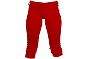 3N2 Women's Softball Pants NuFit Knickers - ¾ Inch Belt Loops (Red, XS)
