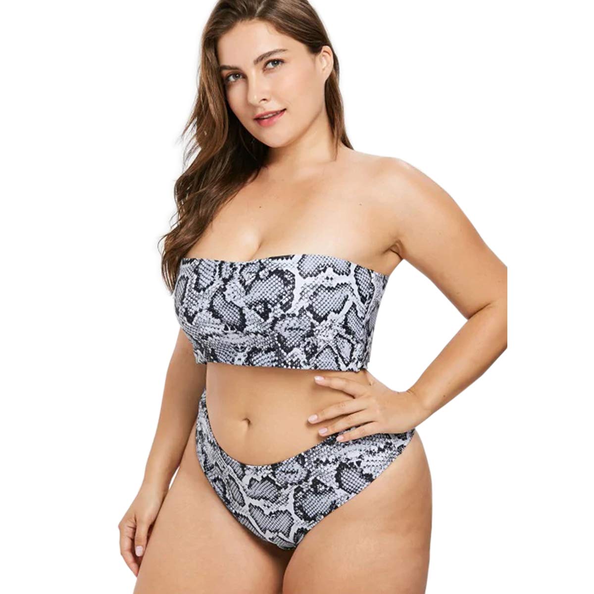 women's plus size bandeau swimsuits