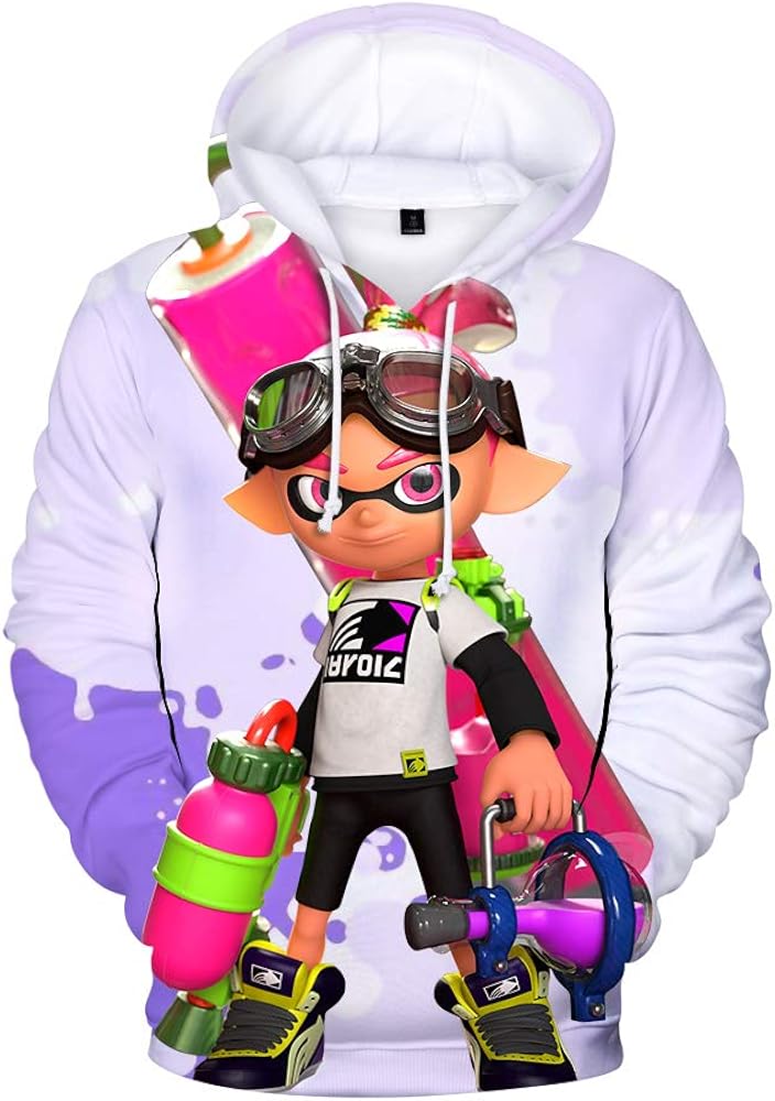 Agdgjrkjk Splatoon Pullover Couple Loose 3D Sweatshirt