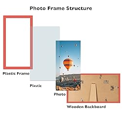 JCJMY 6x12 Picture Frame Red for Wall Hanging or