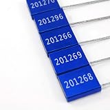 Tracy.L Security Cable Ties Metal Tag Seals Aluminium Alloy Blue 100pcs view 6