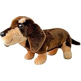 JUSTQUNSEEN Dogs Stuffed Animals,16”Dachshund Stuffed Animals Toys Plush Dog Stuffed for Kids,Girls,Boys,Pet,Soft Cuddly Plush Toy Realistic Dog Toys as Birthday Gift (Brown)