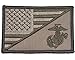 USA Flag / Marine Corps' EGA 2.25x3.5 Military Patch / Morale Patch - Coyote Brown