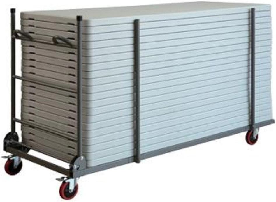 ZOWN Commercial Rectangular Folding Table Trolley Cart
