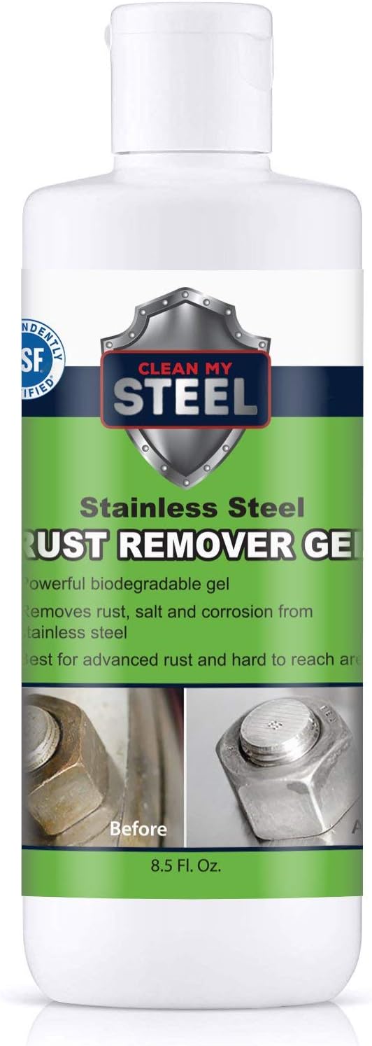 Clean My Steel Stainless Steel Rust Remover Gel for Advanced Rust and Hard to Reach Area's