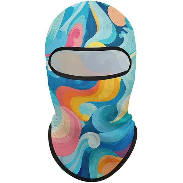 Balaclava Mask for Men Ski Mask for Women Blue Flower