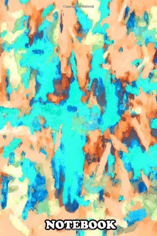 Notebook: Splash Painting Texture Abstract Background In Blu , Journal for Writing, College Ruled Size 6" x 9", 110 Pages
