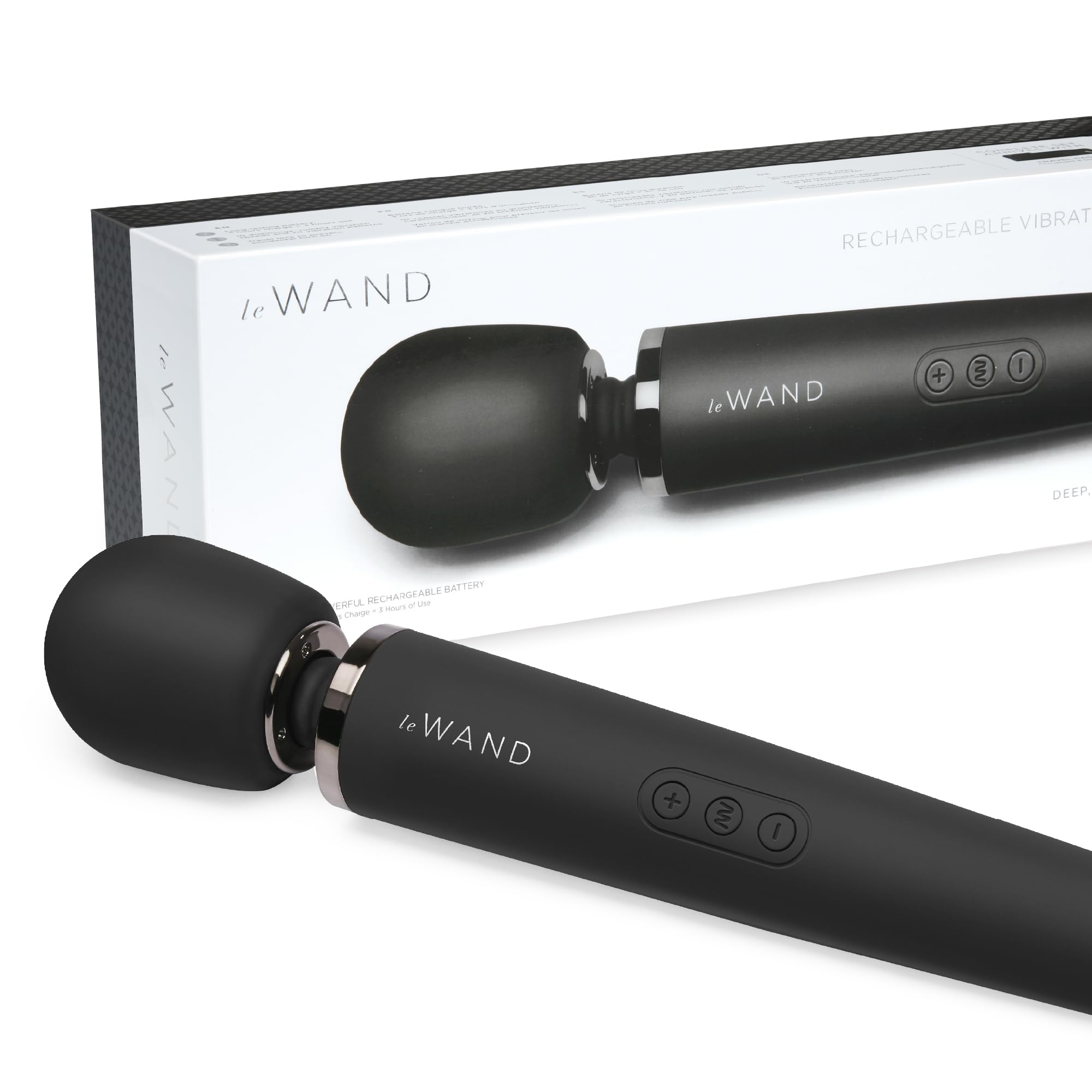 Le Wand Rechargeable Massager, Black, 500 g
