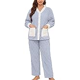U2SKIIN Women's Plush Fleece Pajama Set,Soft Jacquard Pajamas for Women Cozy Lounge Sleepwear