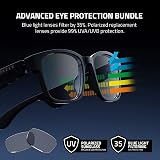 Razer Anzu Smart Glasses Large Black with Blue Light/UV Lenses view 3