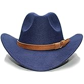 HiXceHiCeng Toddler Baby Cowboy Hat, Boys Girls Cowgirl Hat with Leather Hatband, Wide Brim Infant Kids Western Cowboy Hat