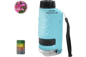 NIMEDALA Miniscope Kids, Your Little Scientist Microscope for Kids, 2024 New Mini Scope for Lab & Jewelers Loupe, Cool Gadgets - Handheld Microscope for Kids (Blue)