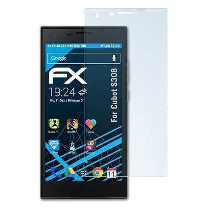 atFolix Schutzfolie kompatibel mit Cubot S308 Folie, ultraklare FX Displayschutzfolie (3X)