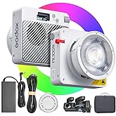 Godox ML100R 110W RGB LED Video Light, 1800K-10000K Full-Color Cob Lighting, CRI 97+/TLCI 98+, APP Control, USB-C Charging, 14 FX Effects, for Filming/Live Streaming/Outdoor Photography