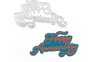KASHOER Happy Anniversary Die Cut for Card Making Blessing Word Metal Cutting Dies Embossing Stencils Template for DIY Scrap-Booking Decor (Happy Anniversary)