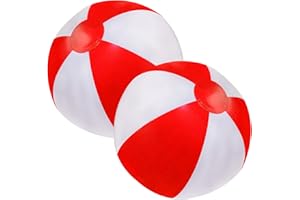 PENTA ANGEL Beach Balls 2PCS 12 Inch Inflatable/Blow Up Classic Rainbow Color Summer Swimming Pool Party Favors Water Toy Beachball for Women Men Adults Playing