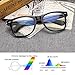 Unisex Blue Light Blocking Glasses Square/Half Frame Eyeglasses Frame Anti Blue Ray for Computer Game Eyewear