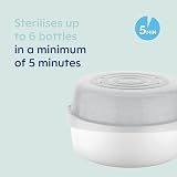 MAM Microwave Steriliser I Grey, 6 Bottles, 5 Minutes, Steam or Cold Water view 4