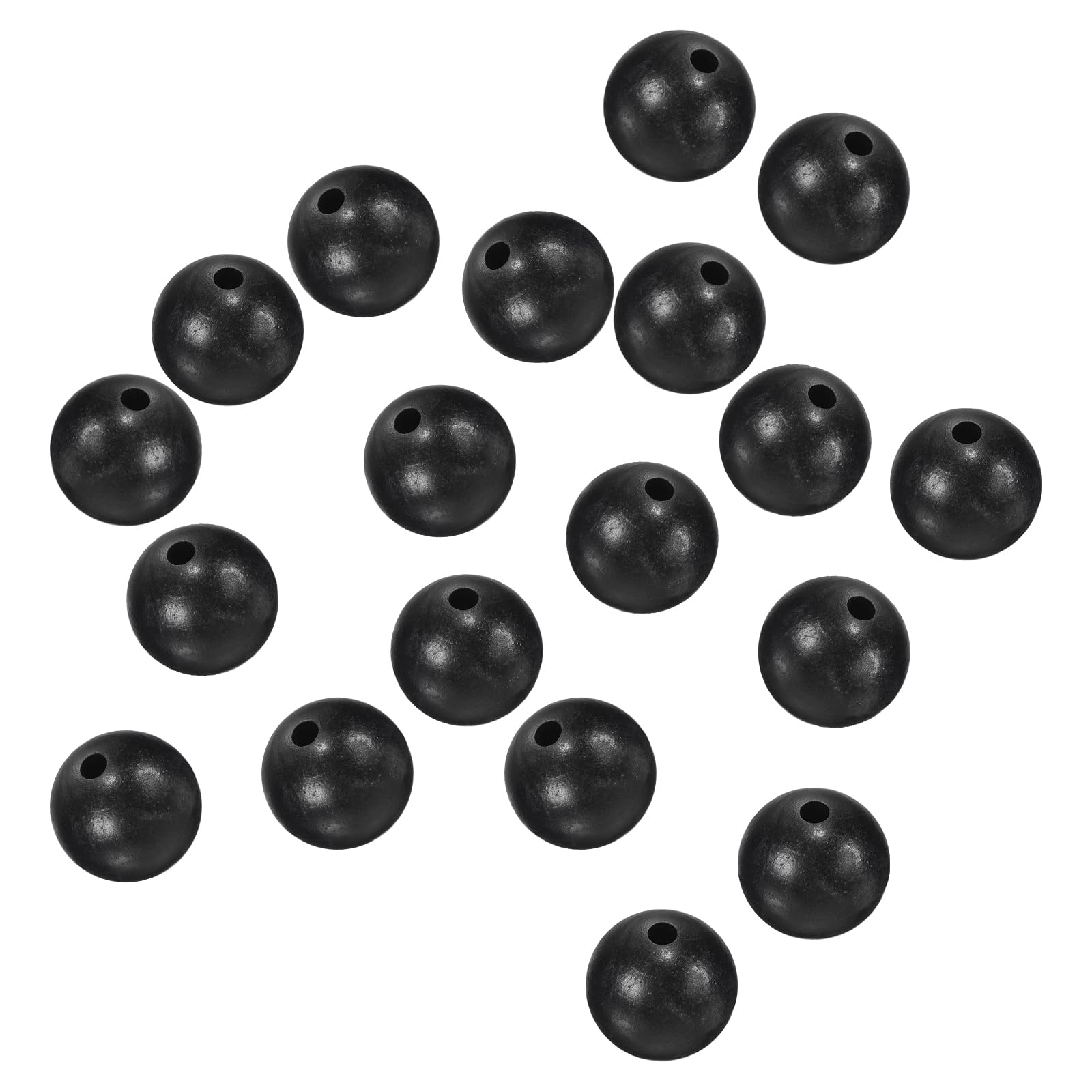 PATIKIL 10mm Fishing Beads, 100Pcs Soft Plastic Round Rubber Fishing Bait Eggs Rig Bead Tackle Lures Accessories with Storage Box, Black