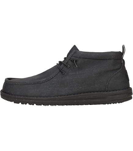 Hey Dude Wally Mid Gripr Warmth Shoes Mens‎ 11 Black Suede Faux Fur Lined NEW Hey Dude Wally Mid Gripr Classic Men main image 2
