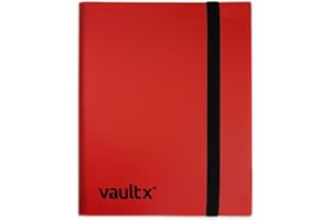 Vault X 4 Pocket Trading Card Strap Binder, 160 cards, Standard, 20 Side-Loading Pages, Folder for Collectible Card Games, Sp