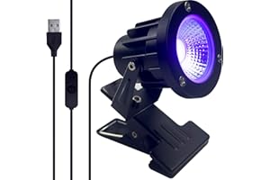 INKECI Black Light 13W 6ft UV Light Lamp, IP65 Clip on Lamp UV Resin Lights, for Fluorescent Tapestry Poster Body Paint Glow Party (1)