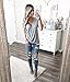 Clementine Apparel Women's Deep V Neck Tee (Pack of 3), Black/White/Warm Grey, Medium