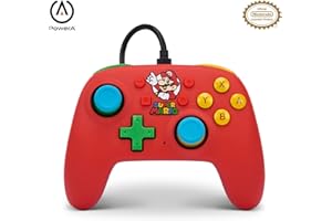 PowerA Nano Wired Controller for Nintendo Switch - Mario Bros., Comfortable Ergonomics, Officially licensed for Nintendo Swit