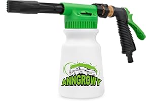 anngrowy Car Wash Foam Gun Soap Car Wash Foam Cannon for Garden Hose Foam Sprayer Car Wash Soap Foam Gun for Garden Hose Foam Cannon Blaster Hose Foam Cannon Gun Quick Connector to Any Garden Hose