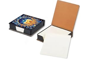 NDNXYXGS Sun Diamond Painting Kit Note Box,Memo Paper Storage Box Diamond Art,Sticky Note Holder Diamond Art,Diamond Painting Memo Pad for Office Desk. (Sun)