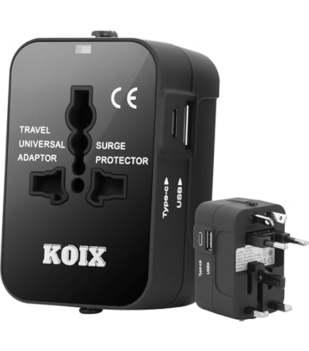 Amazon.com: Travel Adapter, Worldwide All in One European  