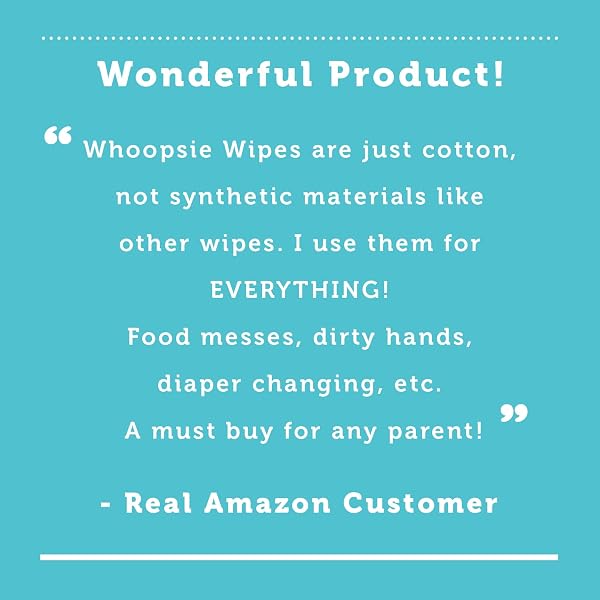WHOOPSIE WIPES – THE ORIGINAL 100% PURE COTTON DRY BABY WIPES – ULTRA SOFT, UNSCENTED, CHEMICAL-FREE WIPES FOR SENSITIVE SKIN – USE DRY OR ADD WATER FOR WET WIPES – 12 PACKS (1200 COUNT)